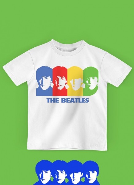 Camiseta Infantil The Beatles Four Colour Picture