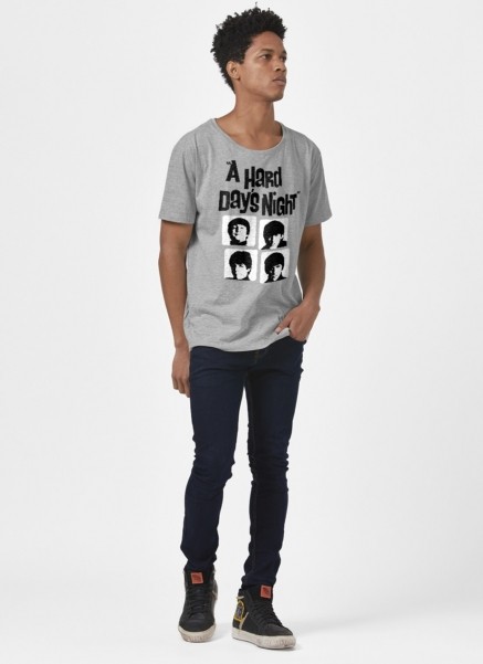 Camiseta Unissex The Beatles Hard Day´s Night Grey Basic