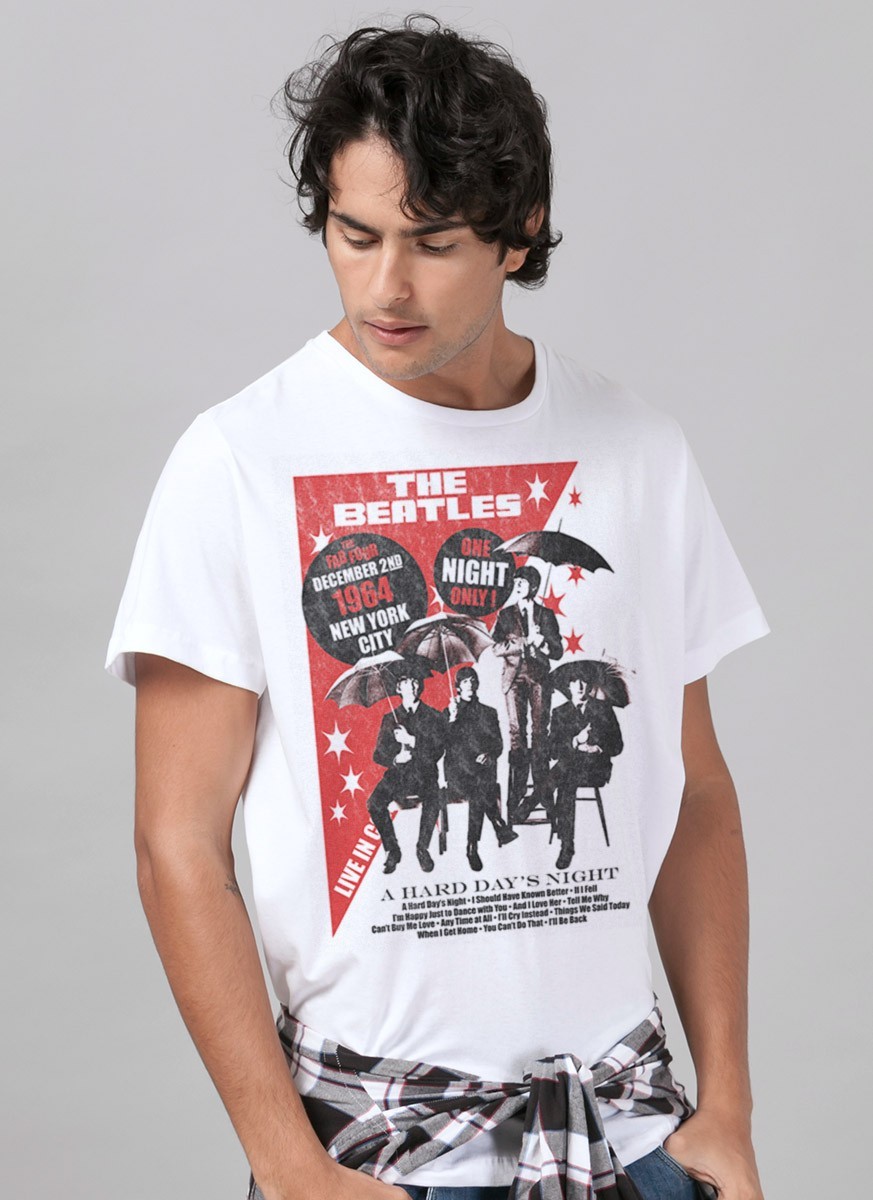 Camiseta Unissex The Beatles The Fab Four 1964
