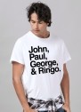 Camiseta Masculina The Beatles Nomes
