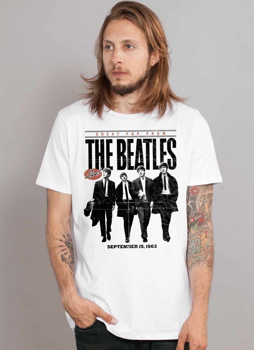 Camiseta Masculina The Beatles Great Pop Prom
