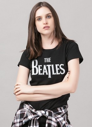 Camiseta Feminina The Beatles Classic Logo
