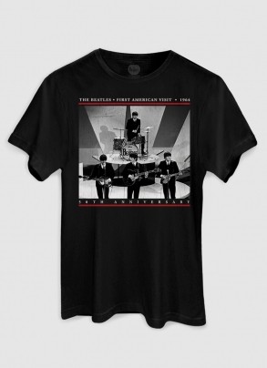 Camiseta Unissex The Beatles First American Visit 1964