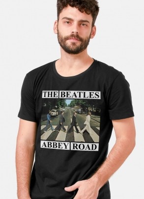Camiseta Masculina The Beatles Abbey Road Capa