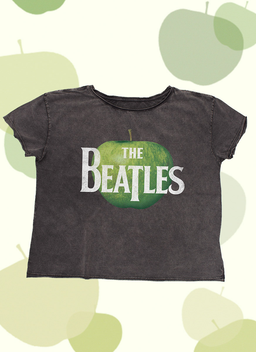Camiseta Feminina Ampla The Beatles Logo Apple