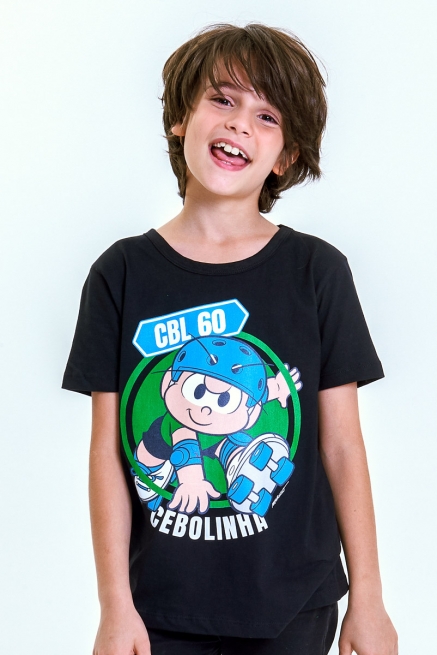 Camiseta Infantil Turma da Mônica Cebolinha Radical