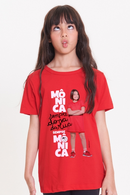 Camiseta Infantil Turma da Mônica Laços Sempre Dona da Rua
