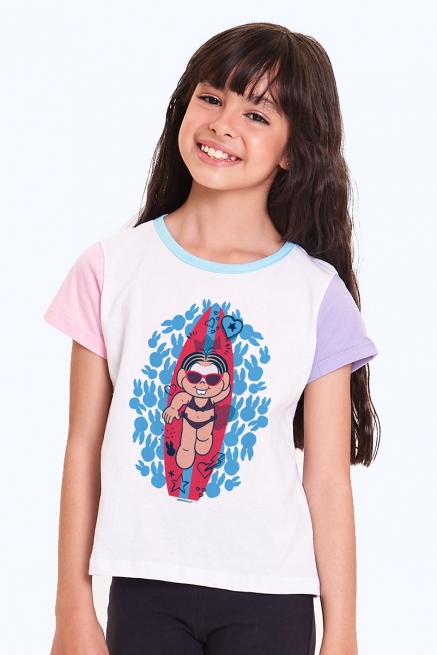 Camiseta Infantil Turma da Mônica Mar de Sansão