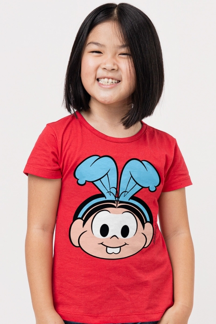 Camiseta Infantil Turma da Mônica Orelhas de Sansão