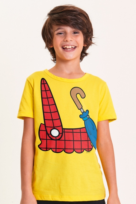 Camiseta Infantil Turma da Mônica Roupinha Cascão