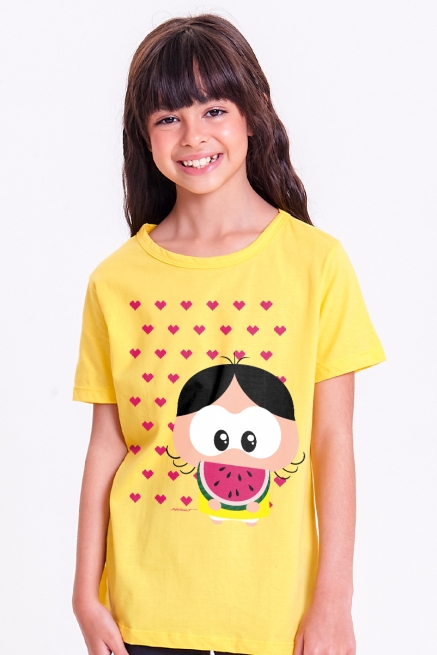 Camiseta Infantil Turma da Mônica Toy Amo Melancia