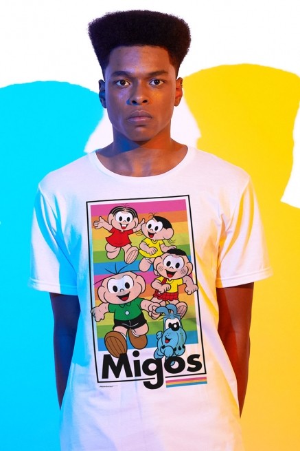 Camiseta Masculina Turma da Mônica Migos