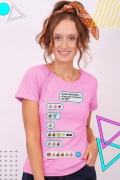 Camiseta Feminina Turma da Mônica Emoticons