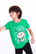 Camiseta Infantil Turma da Mônica Desenhos do Cebolinha