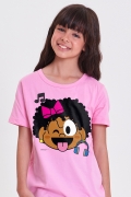 Camiseta Infantil Turma da Mônica Emoji Cheia de Atitude