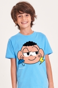 Camiseta Infantil Turma da Mônica Emoji que Não Gosta de Água