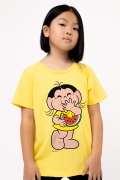 Camiseta Infantil Turma da Mônica Magali comendo Melancia