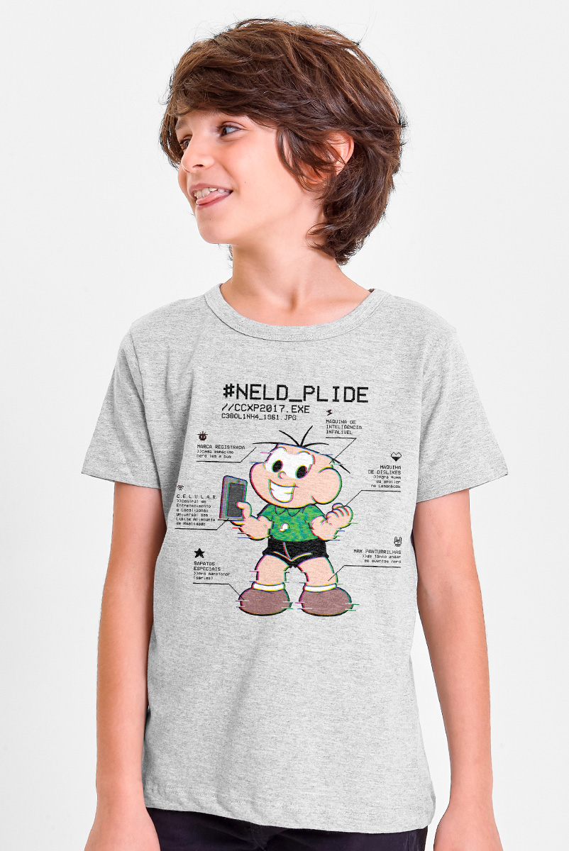 Camiseta Infantil Cebolinha Neld Plide
