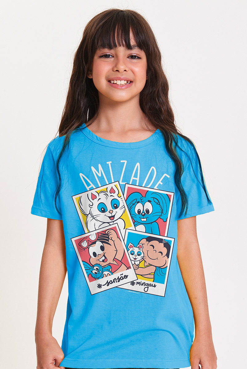 Camiseta Infantil Turma da Mônica Amizade
