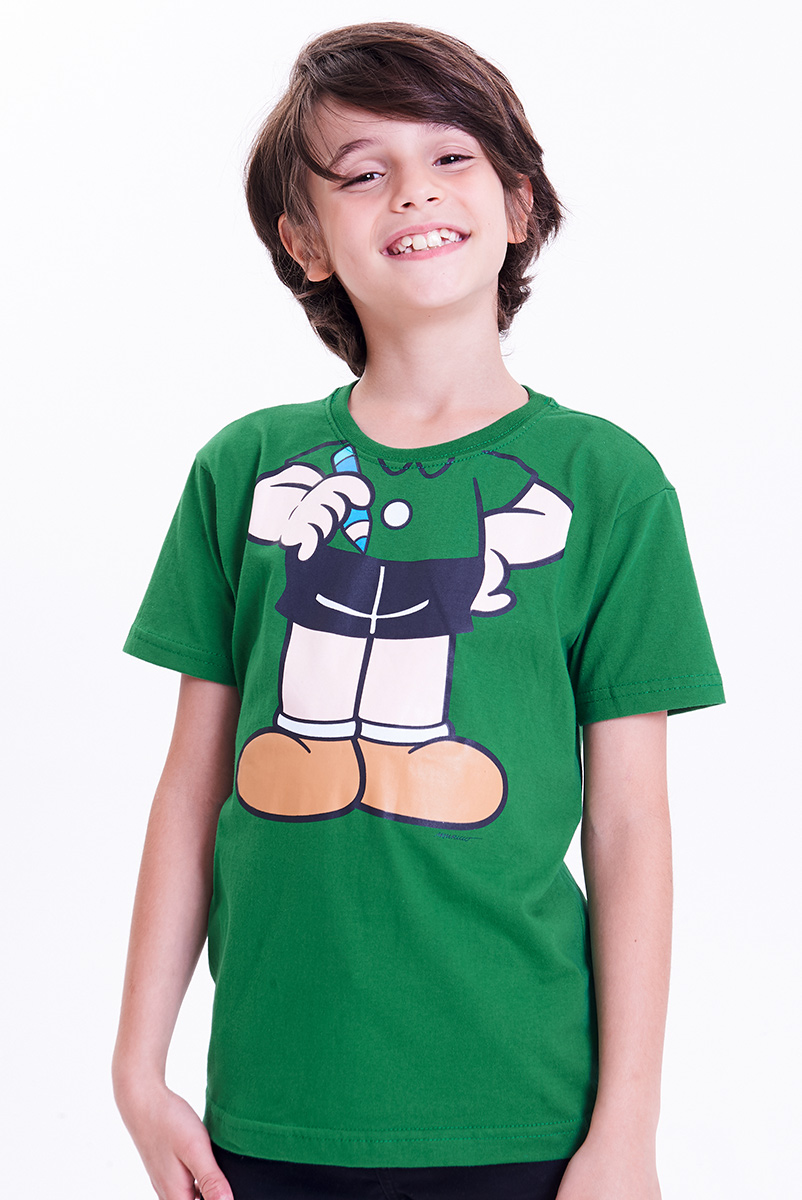 Camiseta Infantil Turma da Mônica Corpinho Cebolinha