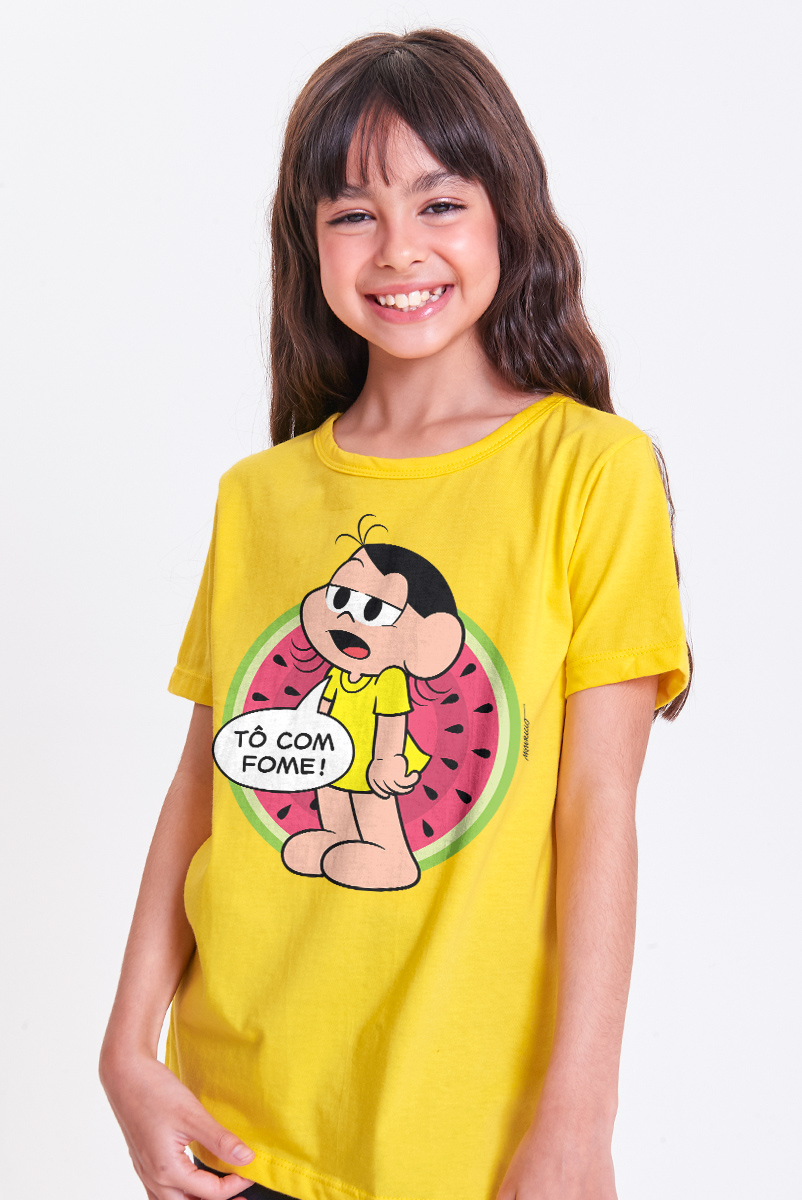Camiseta Infantil Turma da Mônica Magali Tô com Fome