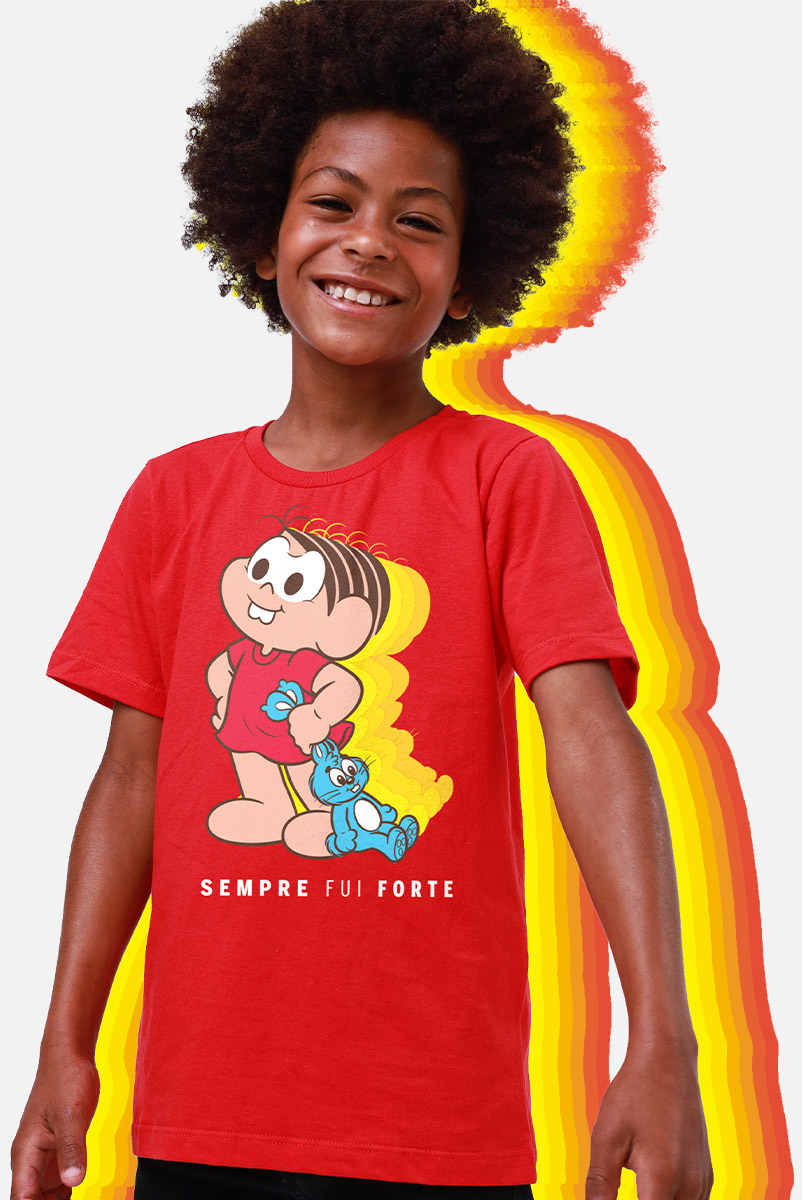 Camiseta Infantil Turma da Mônica Mônica e Sansão 60
