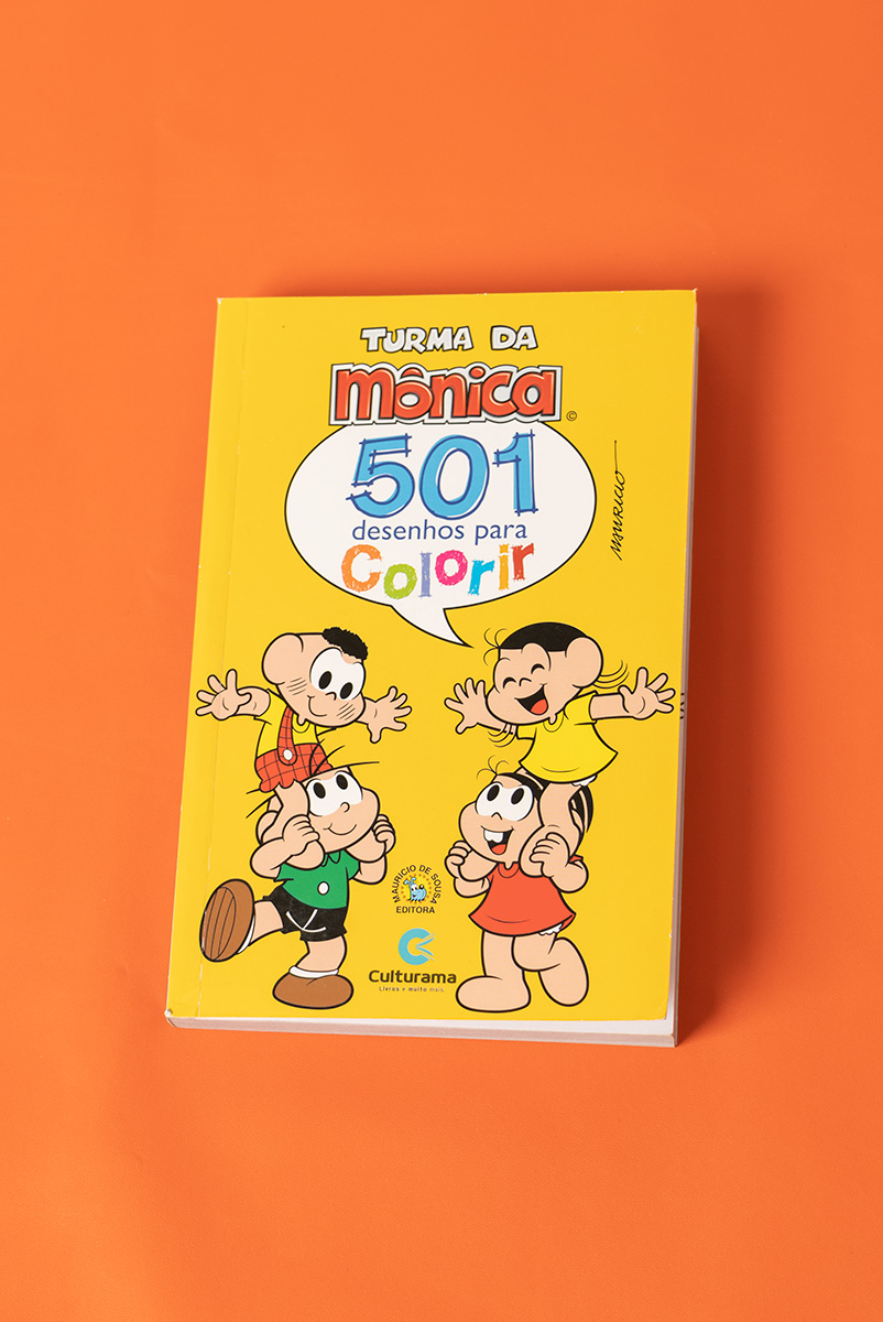 Livro 501 Desenhos para Colorir Turma da Mônica