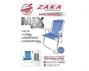Cadeira Max Alumínio Azul Marinho Zaka