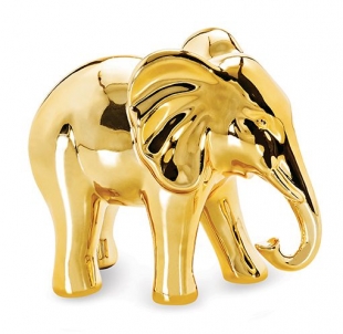Elefante Dourado em Cerâmica  8587 Mart