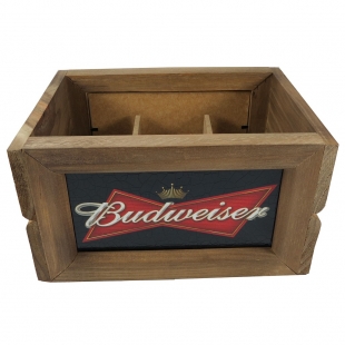 Mini Engradado Decorativo Madeira Budweiser Vintage Concept