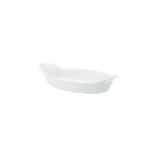 Travessa Linha Oval c/ alça Pomerode Branco Porcelana Schmidt