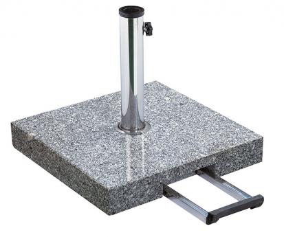 Base granito para guarda sol quadrado com rodinhas 30kg Mor