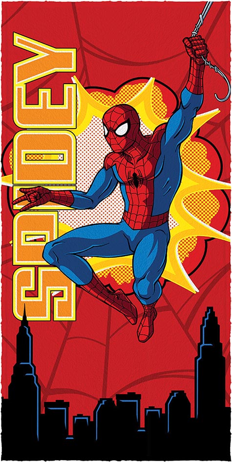 Toalha de Banho Estampada 60x120cm Spider-Man Lepper