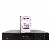 DVR Gravador de Vídeo Tudo Forte TFHDX 3316 16 Canais com Detecção Facial e de Movimento + HD 2TB Purple