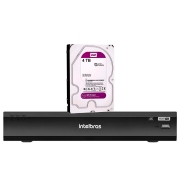 DVR Gravador Digital de vídeo Intelbras IMHDX 5108 4k 8 Canais Detecção de veículos e pessoas compressão de video H.265+ + HD purple 4TB
