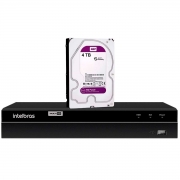 DVR Intelbras MHDX 1216 Full HD 1080P 16 Canais Gravador Digital de Vídeo + HD 4TB Purple