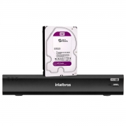 DVR Intelbras iMHDX 3004 4 Canais Gravador de Vídeo Digital Com Inteligência Artificial  + HD Para Armazenamento Western Digital Purple
