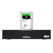 Gravador Digital de vídeo com 4 Canais Intelbras MHDX 1004-C Full HD Compressão de Vídeo H.265+ e Criptografia + HD SkyHawk 1TB