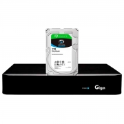 Hvr Gravador de Video Digital Giga Security GS0481 Full HD 1080p Serie Orion 8 Canais HD AHD/XVI, HDCVI, HDTVI + HD 1TB SkyHawk