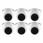 Kit 06 Câmeras de Segurança Intelbras VHD 1520 D 5MP Dome com Visão Noturna de 20 metros Lente 2,8mm