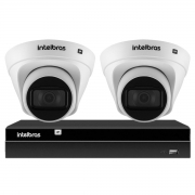 Kit 2 Câmeras de Segurança Dome Intelbras Full HD 1080p VIP 1230 D G4 + Gravador Digital de Vídeo NVR NVD 1404 - 4 Canais + App Grátis de Monitoramento