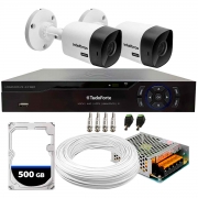 Kit 2 Câmeras Segurança Intelbras 1120B DVR 4 Canais Com HD Completo