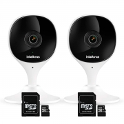 Kit 2 Câmeras Wi-Fi com Aúdio e Inteligência Artificial iMX C Intelbras Visão Superwide + 02 Cartão De Memória 32gb