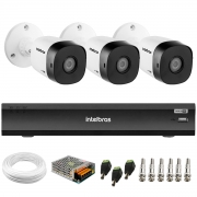 Kit 3 Câmeras de Segurança Full HD Intelbras VHD 1220 B G6 + DVR Intelbras Gravador de Vídeo Digital iMHDX 3008 - 8 Canais