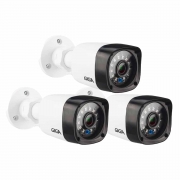 Kit 3 Câmeras GIGA Security GS0461 HD 720p Visão Noturna Infra 30 Metros 1/4 2,6mm Ip66