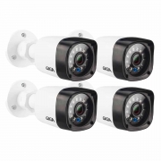 Kit 4 Câmeras GIGA Security GS0461 HD 720p Visão Noturna Infra 30 Metros 1/4 2,6mm Ip66