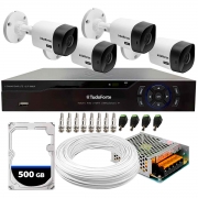 Kit 4 Câmeras Segurança Intelbras 1120B DVR 4 Canais Com HD Completo