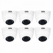 Kit 6 Câmeras Giga Dome Security GS0460 Infravermelho 30 Metros HD 720p Lente 2.6mm