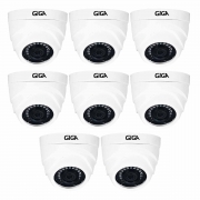 Kit 8 Câmeras Giga Dome Security GS0460 Infravermelho 30 Metros HD 720p Lente 2.6mm