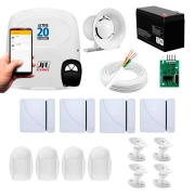 Kit Alarme JFL 8 Sensores, Active 20 Ethernet, Aplicativo Celular